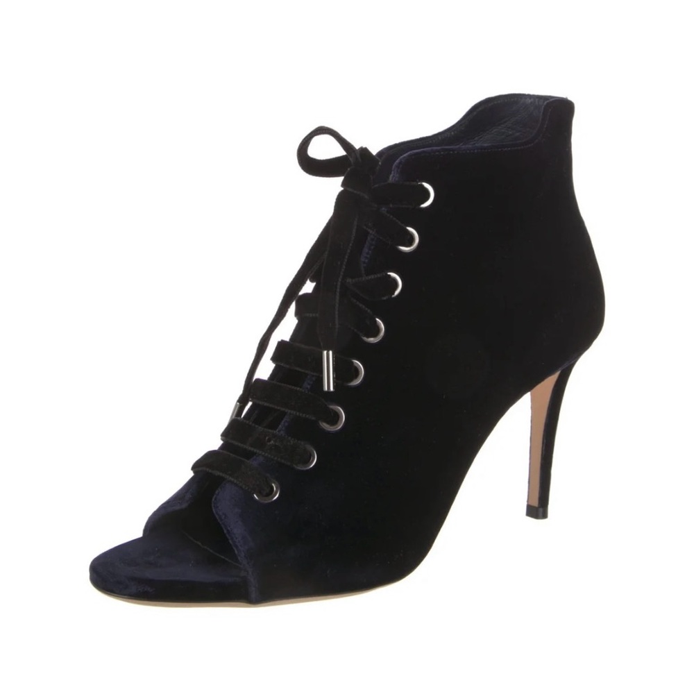 Jimmy Choo Black Heeled Boots with Lace-Up Design